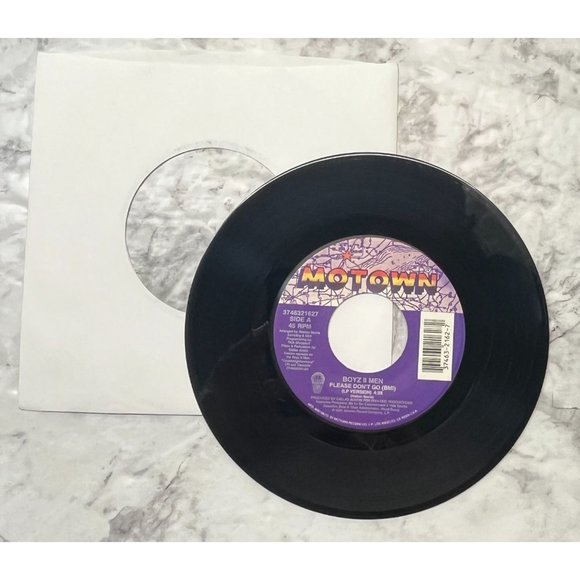 Boyz II Men Please Don't Go / Uhh Ahh 45 R&B Soul Motown 1991 VG+ - Picture 3 of 6